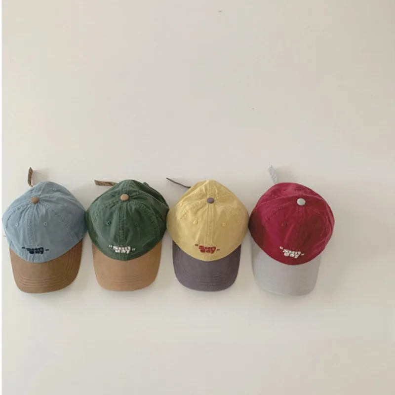 7824 Корейская Детская шляпа В стиле Ретро, Кепка Для мальчика, Осенняя новинка 2023 года, Бейсболка в тон Кепке для девочки Изображение 0