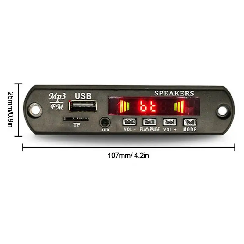 Плата MP3-плеера Bluetooth Усилитель Автомобильный FM-радио Модуль Поддержка TF USB WMA WAV FLAC APE Плата MP3-плеера Изображение 5