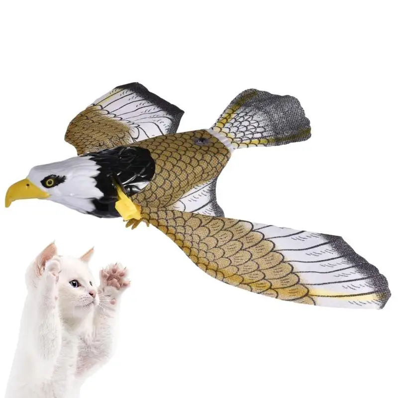 Электронная звуковая игрушка для кошек с птицами, инновационные игрушки в виде Орла/Попугая Для домашних кошек, интерактивные игрушки для кошек, позволяющие кошкам играть в одиночку. Изображение 0