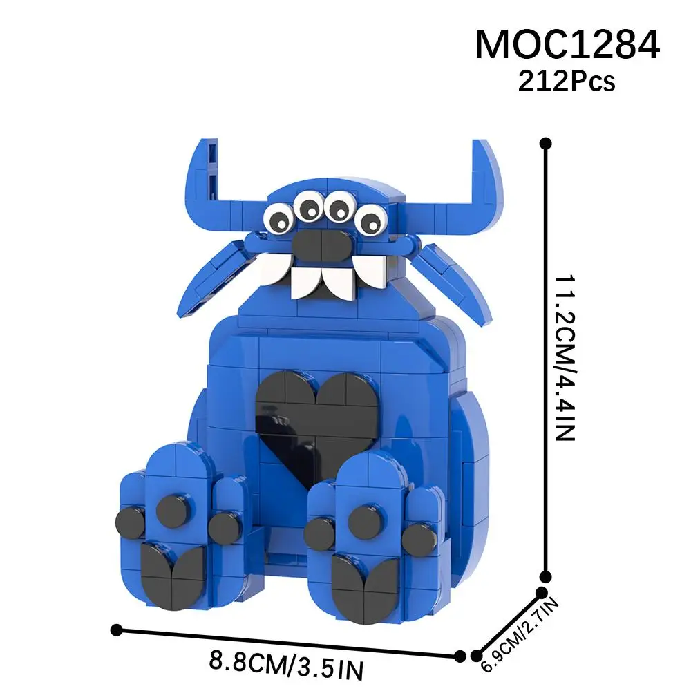 Приключенческая игра MOOXI Banban Blue Monster DIY Block Развивающая Игрушка для детей В Подарок Строительный кирпич Из сборных деталей MOC1284 Изображение 5