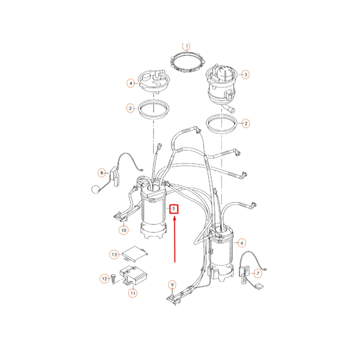 Топливный насос двигателя на сырой нефти в сборе 7L6919088F для TDI 3.0 Изображение 5