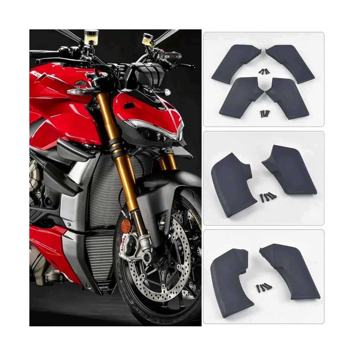 Дефлектор мотоцикла, Аэродинамическое Крыло, Спойлер, Крышка обтекателя для Ducati Streetfighter V4, V4S, V4R Изображение 1