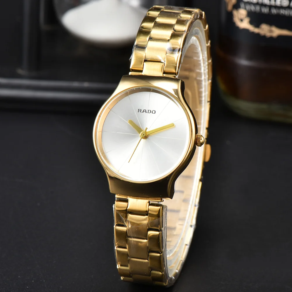 Лучшие продажи Оригинальных часов Rado в классическом стиле, женские часы из нержавеющей стали, простые модные часы, качественные спортивные водонепроницаемые часы AAA Изображение 0