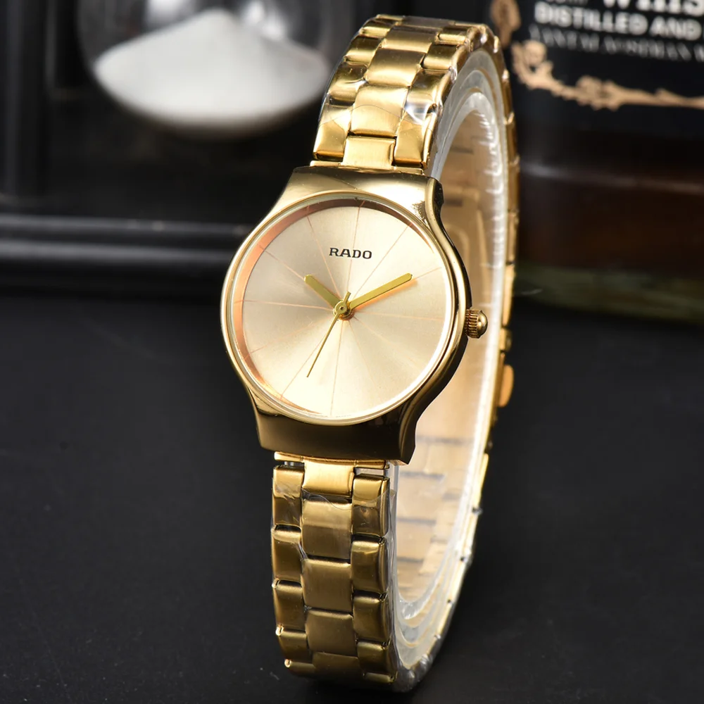 Лучшие продажи Оригинальных часов Rado в классическом стиле, женские часы из нержавеющей стали, простые модные часы, качественные спортивные водонепроницаемые часы AAA Изображение 1