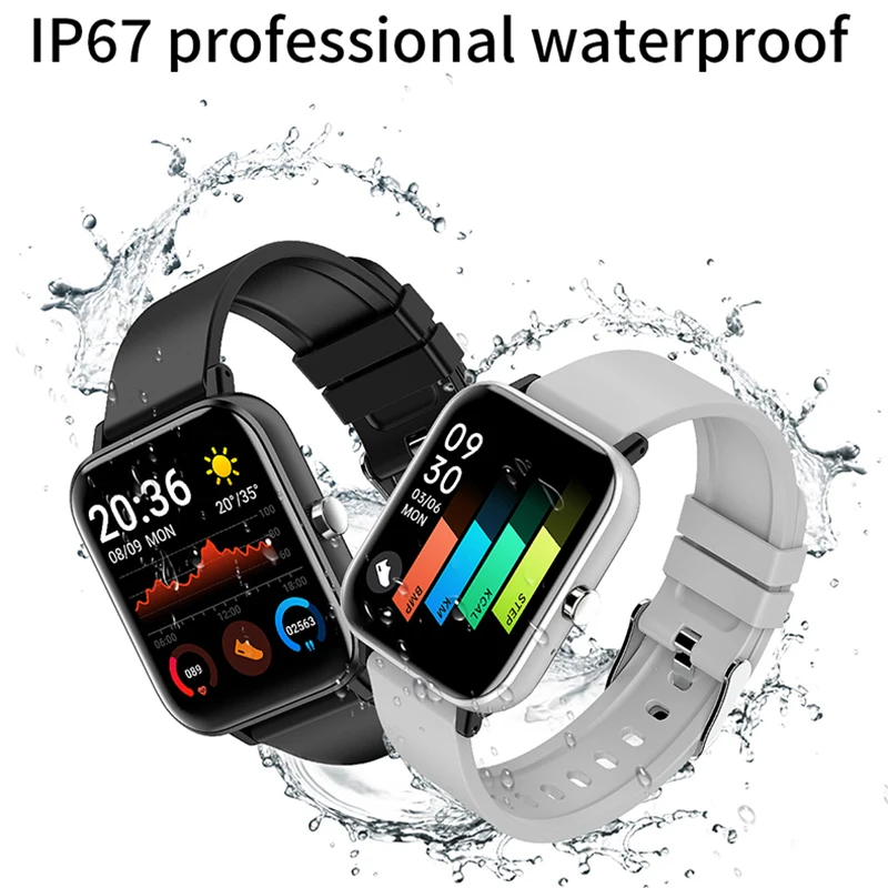 2023 Новый GT20 Bluetooth Call, мужские смарт-часы, мужские модные часы с сенсорным экраном с диагональю 1,69 дюйма, измеряющие артериальное давление, спортивные умные часы для мужчин Изображение 1