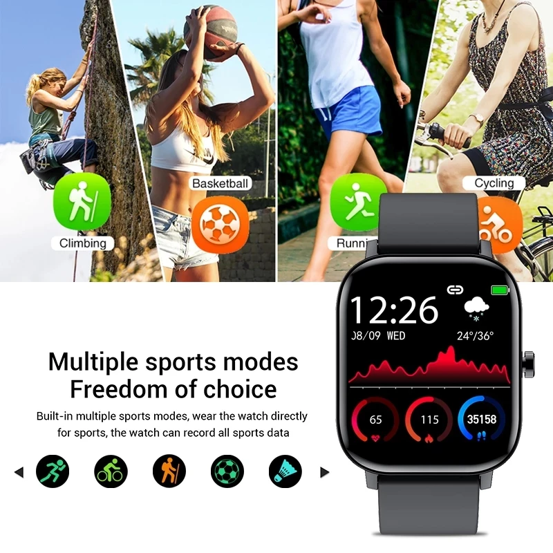 2023 Новый GT20 Bluetooth Call, мужские смарт-часы, мужские модные часы с сенсорным экраном с диагональю 1,69 дюйма, измеряющие артериальное давление, спортивные умные часы для мужчин Изображение 3