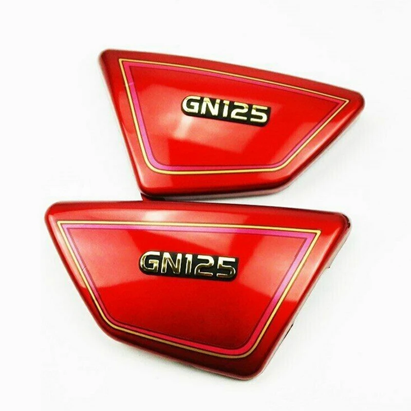 6X Красная рамка боковой крышки аккумуляторной батареи мотоцикла, Боковые крышки, панели для Suzuki GN125 GN 125 Изображение 0