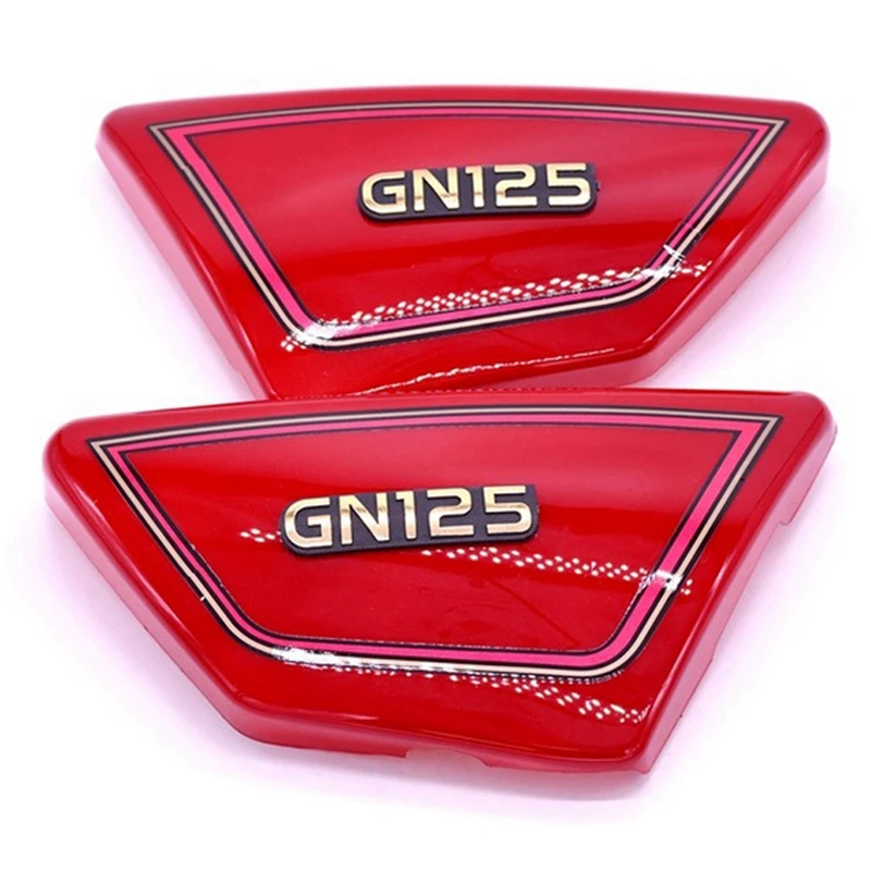 6X Красная рамка боковой крышки аккумуляторной батареи мотоцикла, Боковые крышки, панели для Suzuki GN125 GN 125 Изображение 4