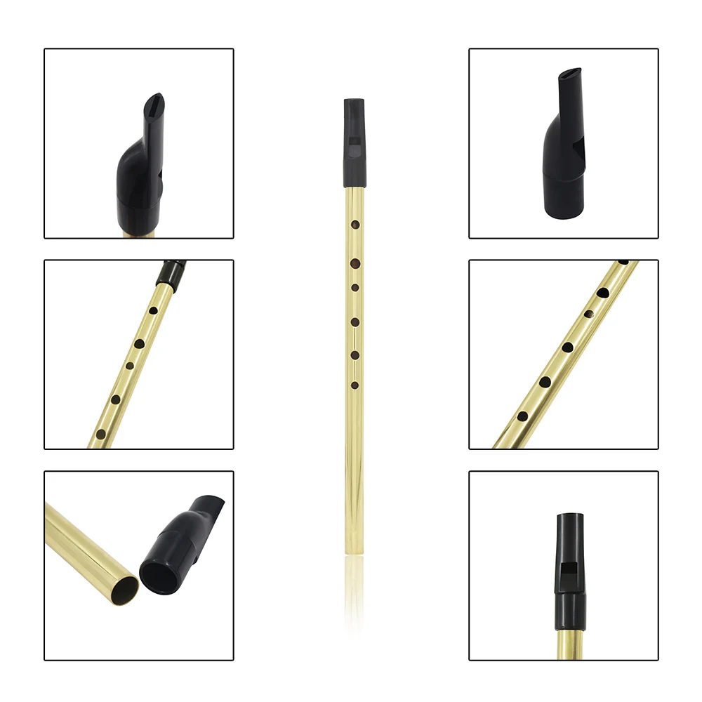Ирландский свисток с 6-луночной флейтой D Key Ирландия Металлическая Флейта Инструмент для начинающих деревянных духовых инструментов Жестяной Пенни Свисток Изображение 4