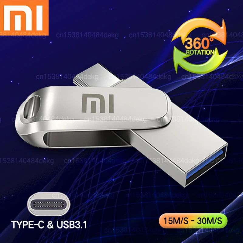 Xiaomi Mini 2 ТБ 3,0 Металлический Usb Флэш-накопитель 1 ТБ Флеш-накопитель Высокоскоростной Memory Stick 512 ГБ U-Дисковый Накопитель Usb 3,0 Memory Изображение 0