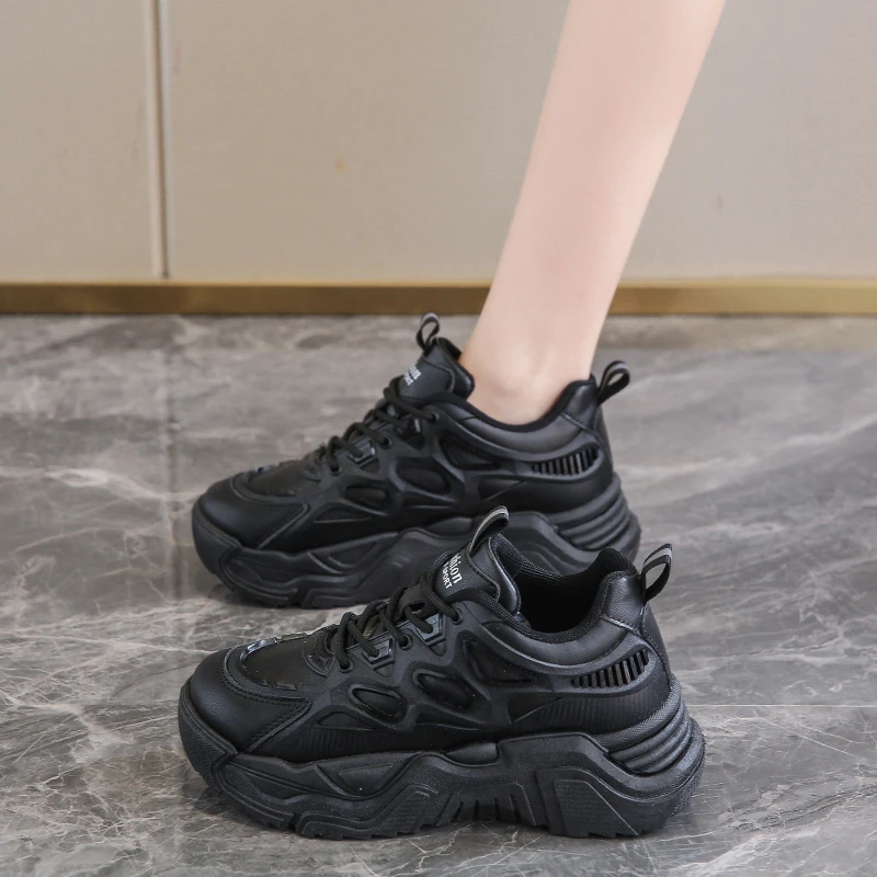 Женская осенняя спортивная обувь, Дышащая удобная повседневная обувь, новинка 2023 года, легкие вулканизированные женские спортивные кроссовки на шнуровке Изображение 2
