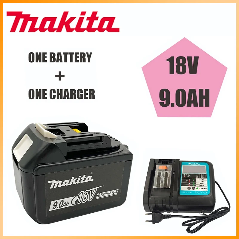 Новый Аккумулятор Makita 18V 9.0Ah BL1830 BL1830B BL1840 BL1840B BL1850 BL1850B Светодиодный Индикатор Перезаряжаемой Батареи Изображение 1