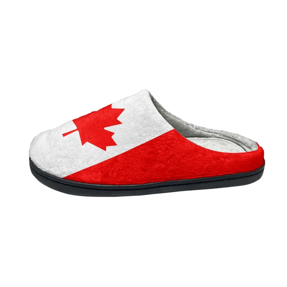 Флаг Канады с рисунком страны, осенне-зимние домашние хлопчатобумажные тапочки, легкие художественные повседневные тапочки, Дышащая плюшевая обувь Изображение 4
