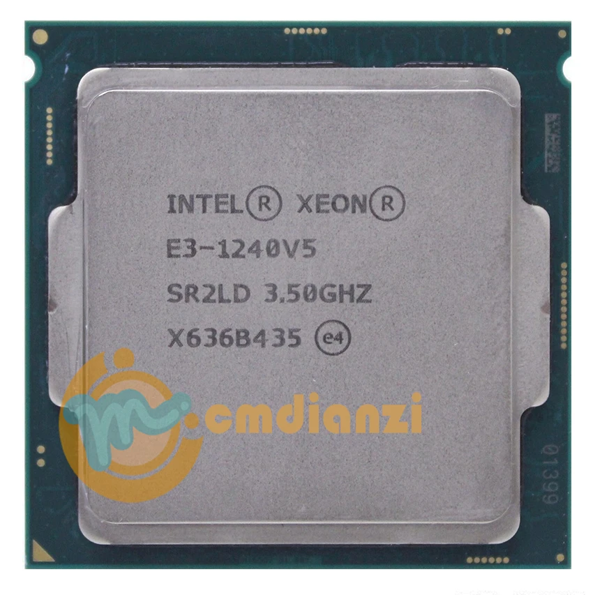 E3-1240V5 Оригинальный Intel Xeon E3 1240 V5 3,50 ГГц 1240V5 Четырехъядерный Процессор 8 МБ E3-1240 V5 LGA1151 14 нм 80 Вт бесплатная доставка Изображение 0