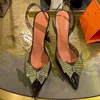Туфли-лодочки Rosie Glass saandal, ПВХ-лодочки Begum, украшенные кристаллами, с заостренными носками, на прозрачном скульптурном каблуке Изображение 4