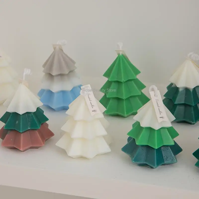 3D Рождественская елка, силиконовая форма для свечей, креативный снеговик, ароматерапия, гипсовое мыло, смола для изготовления рождественских поделок, подарки Изображение 0