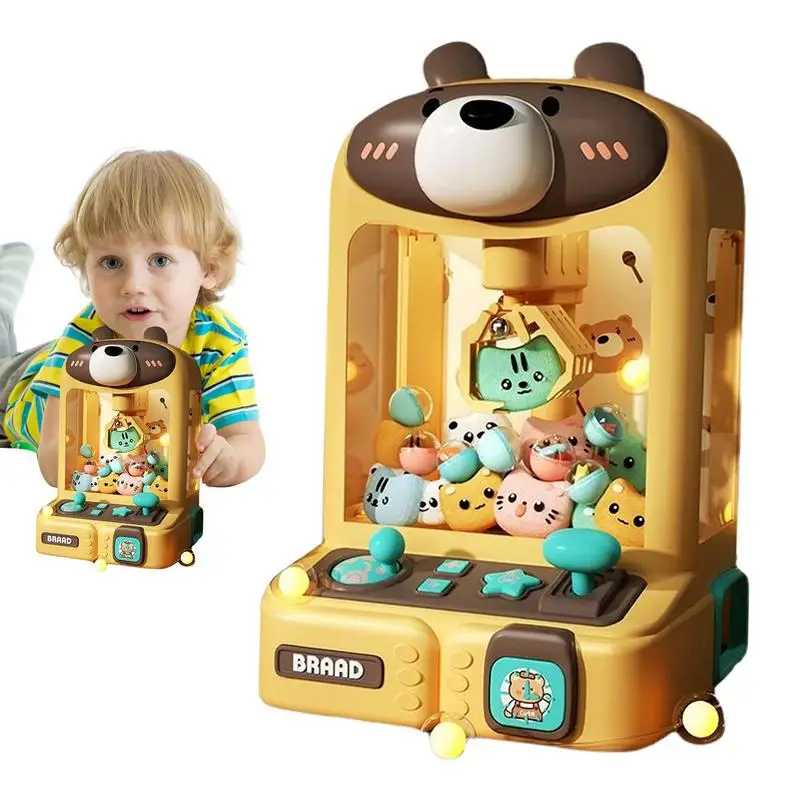 Мини-Когтеточка для детей, Аркадная Когтеточка с музыкой и 10 плюшевыми игрушками, милые детские торговые автоматы с игрушками, 2 режима питания Изображение 0
