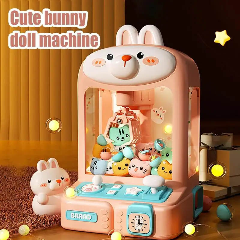 Мини-Когтеточка для детей, Аркадная Когтеточка с музыкой и 10 плюшевыми игрушками, милые детские торговые автоматы с игрушками, 2 режима питания Изображение 1