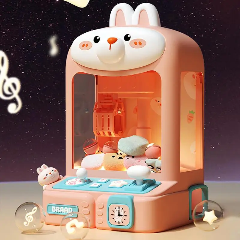 Мини-Когтеточка для детей, Аркадная Когтеточка с музыкой и 10 плюшевыми игрушками, милые детские торговые автоматы с игрушками, 2 режима питания Изображение 2