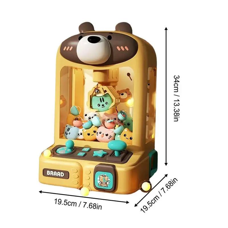 Мини-Когтеточка для детей, Аркадная Когтеточка с музыкой и 10 плюшевыми игрушками, милые детские торговые автоматы с игрушками, 2 режима питания Изображение 5