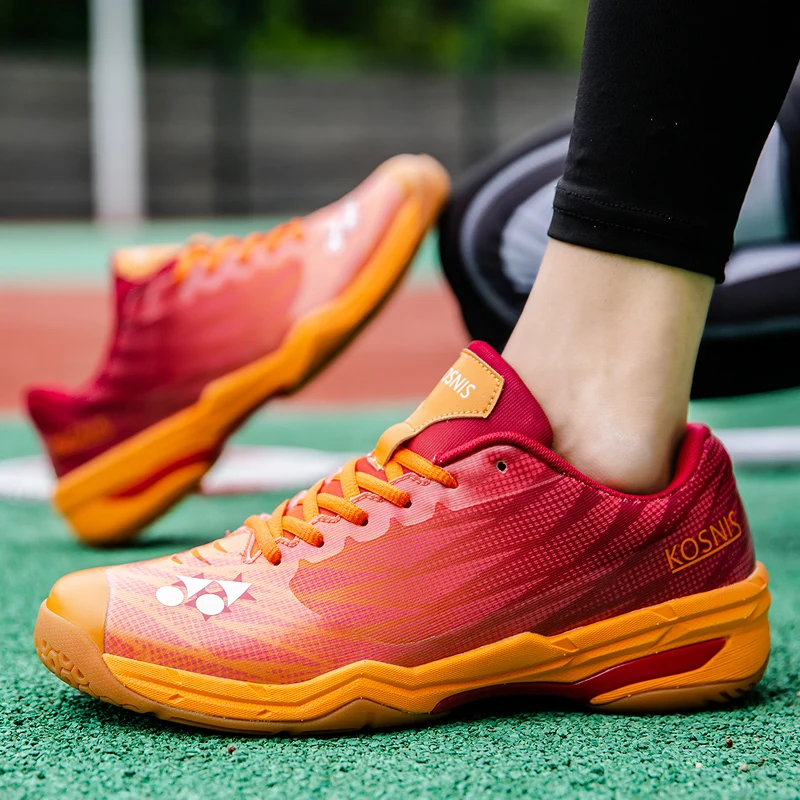 Модная повседневная удобная обувь для бадминтона, Дышащая нескользящая спортивная обувь для тенниса, мужская и женская спортивная обувь Изображение 4