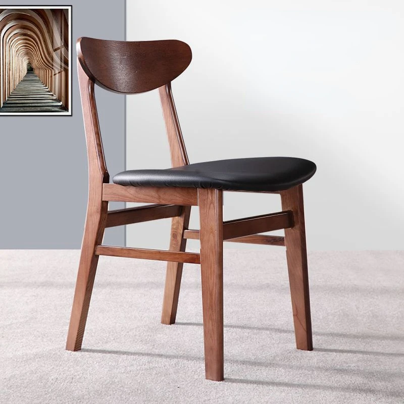 Деревянный Индивидуальный обеденный стул, комод для отдыха, Переносной Дизайнерский обеденный стул, мобильные телефоны для кафе, мебель для дома Sillas De Comedor Изображение 0