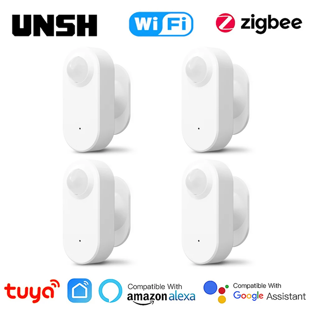 Датчик движения тела Tuya WiFi ZigBee Smart PIR Детектор охранной сигнализации Smart Life Home Работает с Alexa Google Home Изображение 0