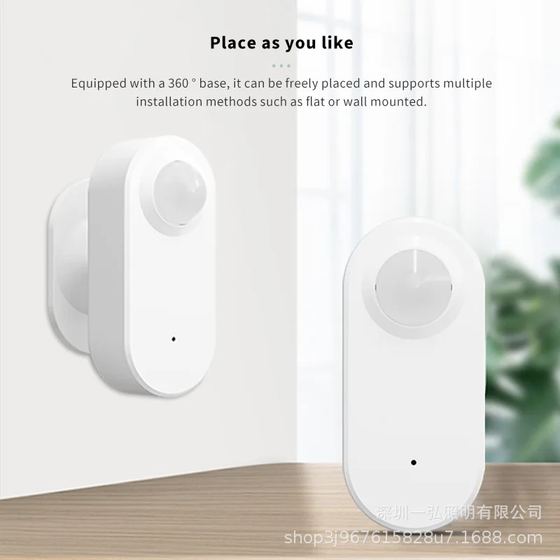 Датчик движения тела Tuya WiFi ZigBee Smart PIR Детектор охранной сигнализации Smart Life Home Работает с Alexa Google Home Изображение 2