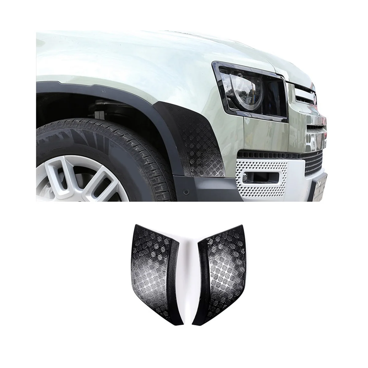 Накладка со стороны переднего бампера автомобиля против царапин для Land Rover Defender 110 2020 2021 2022 2023 Аксессуары Изображение 5