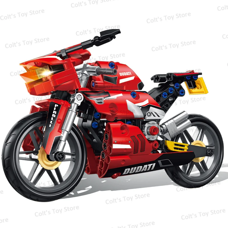 Технология 2023 Гоночные игрушки, Строительные блоки для мотобайков M 1000RR, Чемпионы скорости, Суперкар, модель сборки мотоцикла V4, Подарок для детей Изображение 3