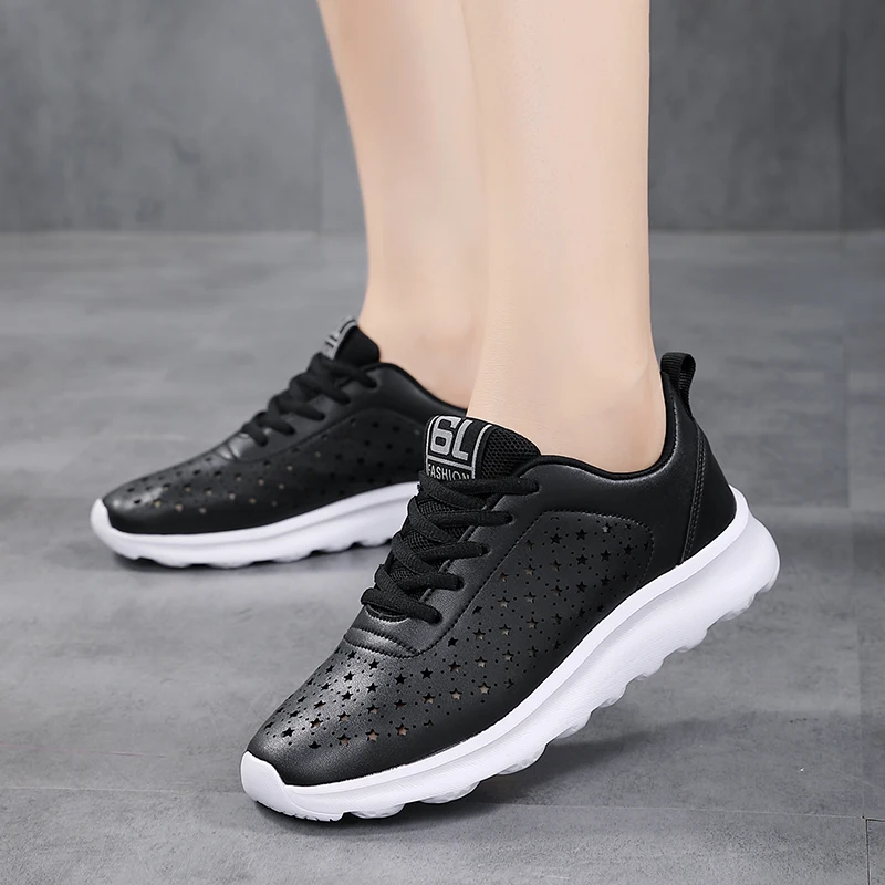 Женские туфли для гольфа большого размера 35-42, легкие черные белые модные кроссовки для гольфистов для девочек, тренировочная обувь, дышащая Изображение 5