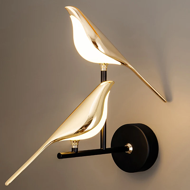 Креативность Bird Light Светодиодные настенные светильники Прихожая Лестница Бра Настенная Прикроватная лампа для спальни Дизайнерский декор в постмодернистском стиле Светильники Изображение 0