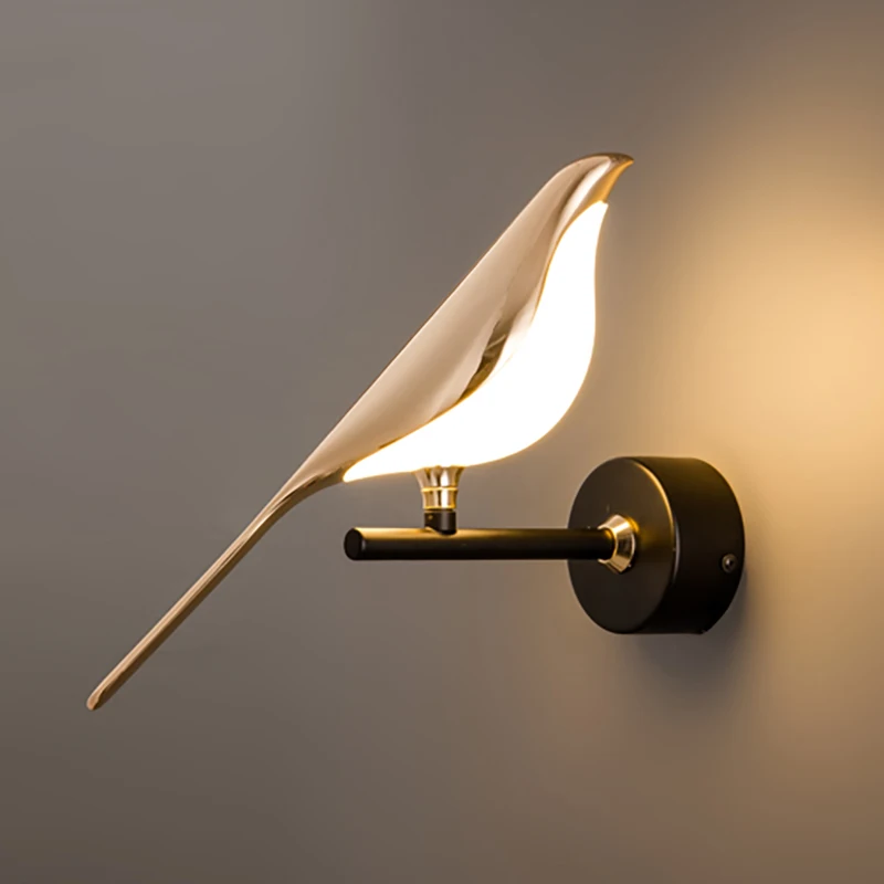 Креативность Bird Light Светодиодные настенные светильники Прихожая Лестница Бра Настенная Прикроватная лампа для спальни Дизайнерский декор в постмодернистском стиле Светильники Изображение 1