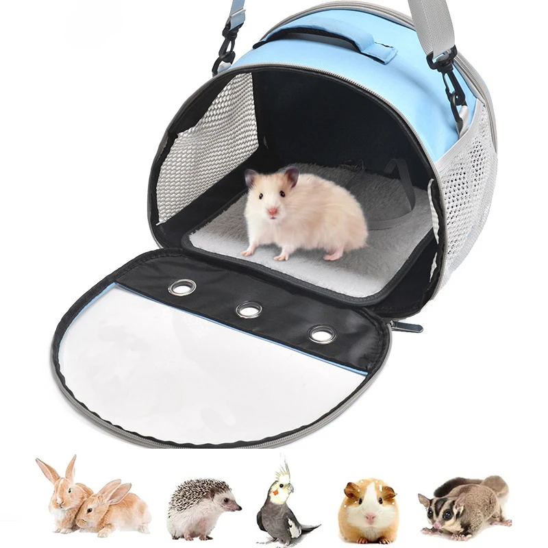 Сумка для транспортировки кролика, складная сумка для хомяка, Переносная сумка для морской свинки, переноска для маленьких домашних животных, попугай, принадлежности для птиц, клетка для путешествий Изображение 0