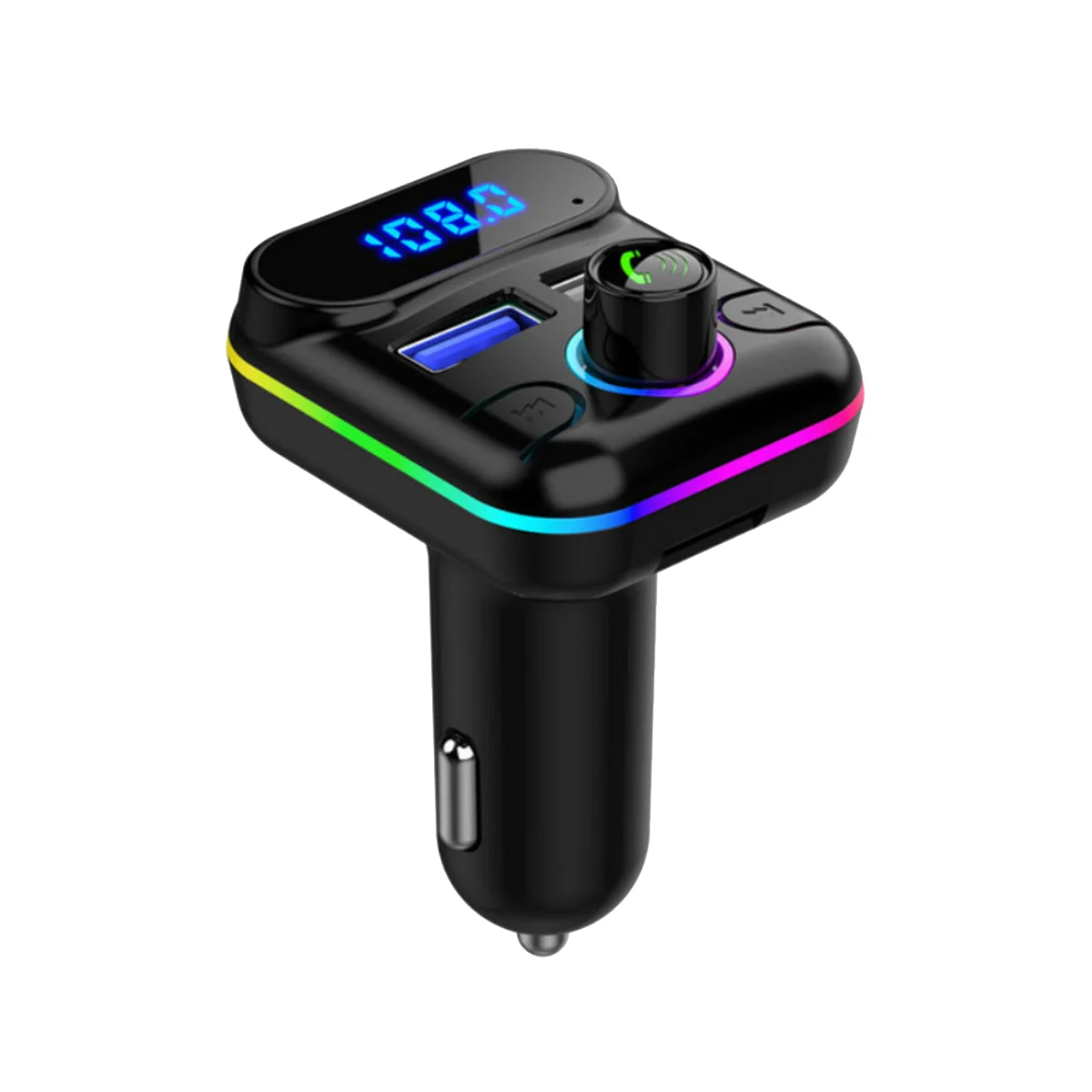 Автомобильный громкой связи M33 с Bluetooth-совместимым FM-передатчиком 5.0, комплект зарядного устройства с двумя USB, MP3-плеер, проигрыватель дисков Изображение 0