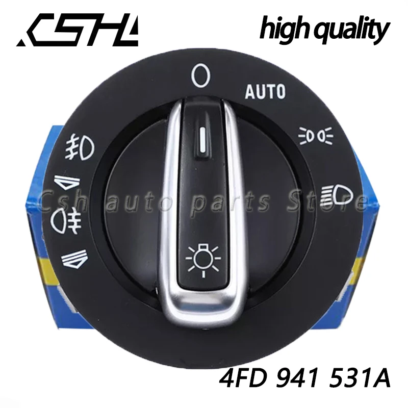 4FD941531A Ручка управления переключателем автомобильных фар для AUDI A6 C6 Avant Q7 4LB A6 Allroad C6 2006-2015 заменить 4F1941531E 4FD941531 Изображение 0