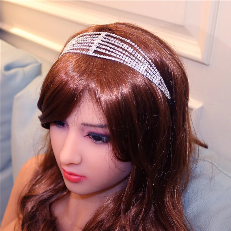 Новая эластичная многослойная лента для волос со стразами Princess, головные уборы, Модные женские аксессуары для волос на свадьбу, праздничный подарок Изображение 2