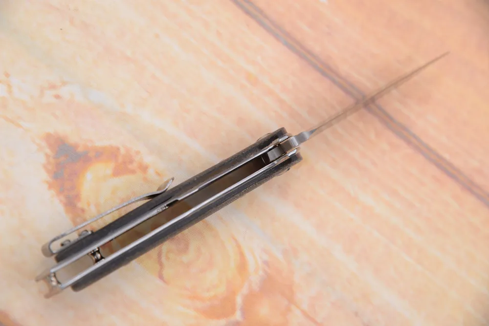 EF Brown Bear Зажим для глубокого кармана для переноски Micarta Handle D2 Шарикоподшипник Складной Инструмент для выживания в лагере на охоте на открытом воздухе EDC Универсальный нож Изображение 5