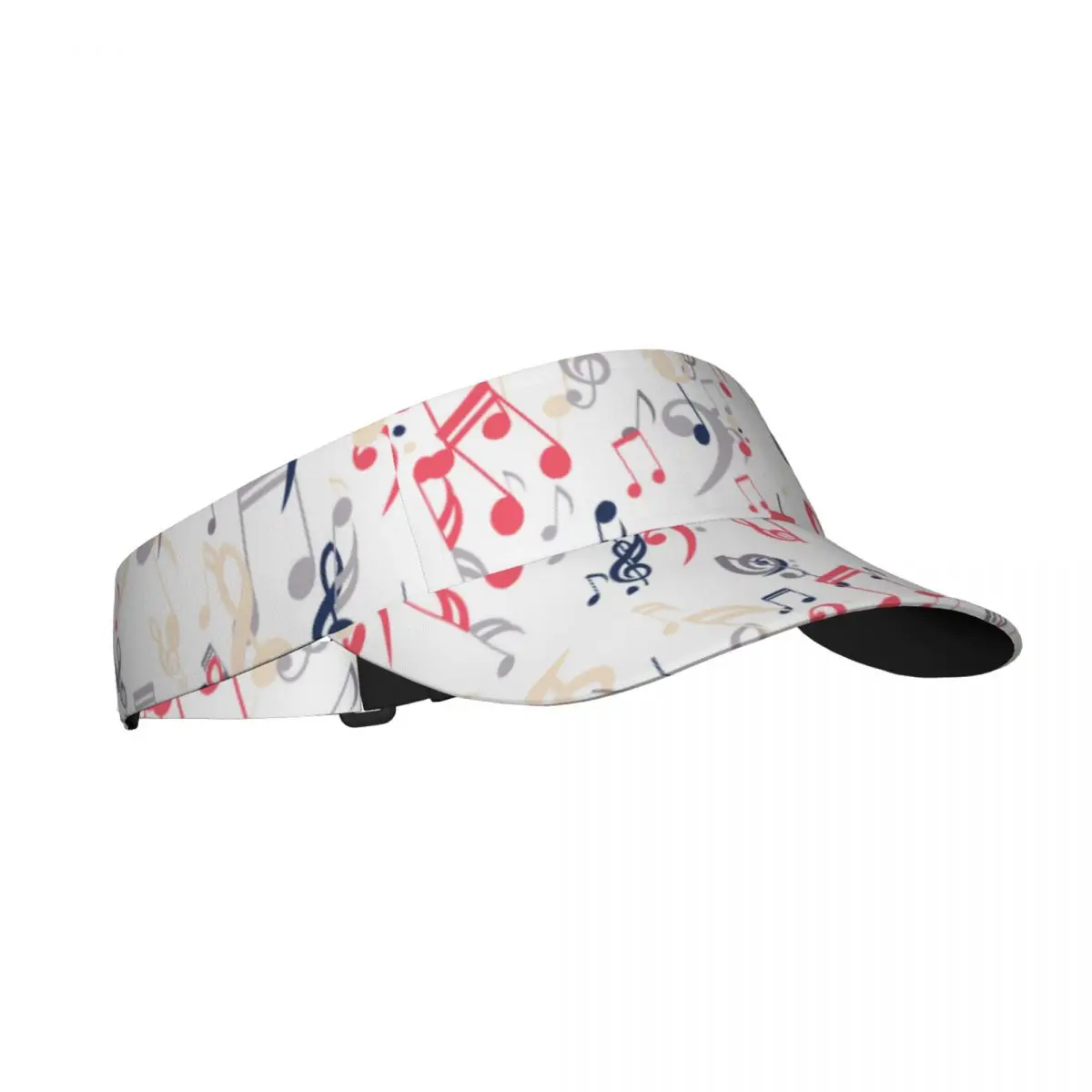 Летняя солнцезащитная шляпа для мужчин и женщин, регулируемый козырек, пустой падающий верх, Абстрактные музыкальные ноты, спорт, теннис, гольф, солнцезащитная кепка для бега Изображение 0