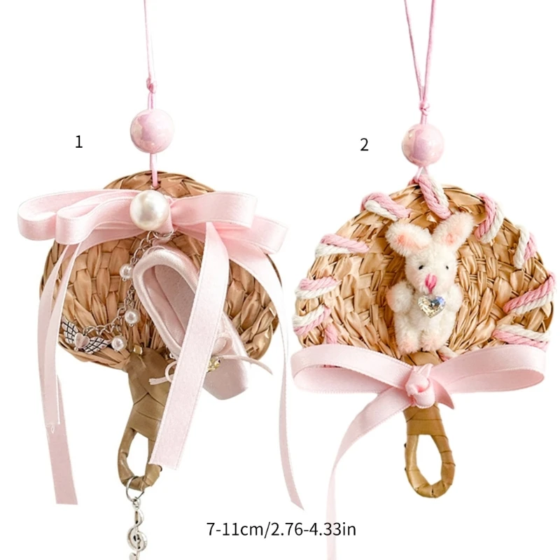 Брелок-сумка Bunnys, плюшевая цепочка для ключей, подвеска-рюкзак для подарка на день рождения X3UD Изображение 5