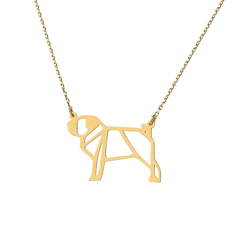 Женское ожерелье из нержавеющей стали, подвески в форме мультяшной собаки, индивидуальные украшения, подарки на годовщину для друзей Оптом Изображение 1