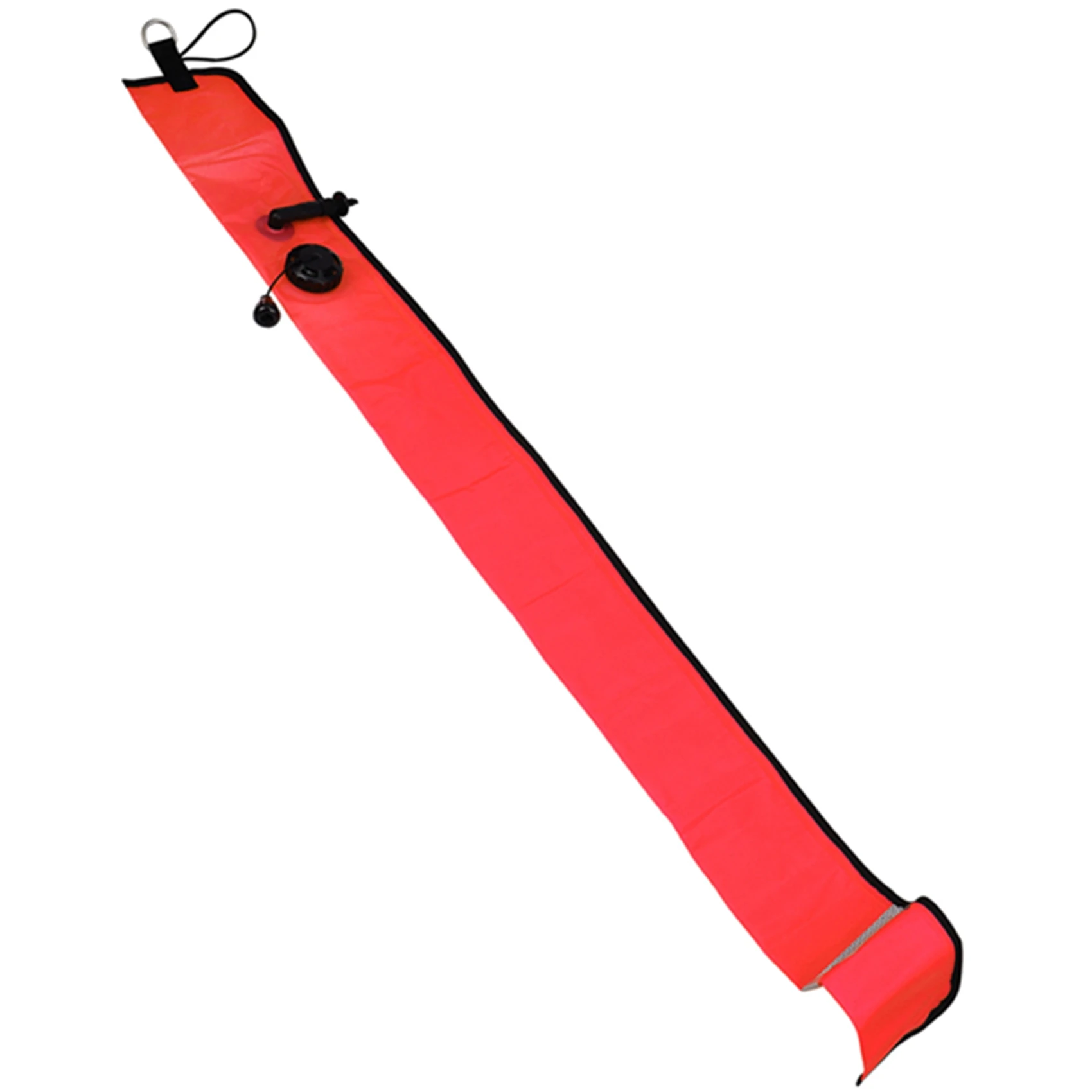 Подводное плавание с аквалангом длиной 1 м, надувной сигнальный маркерный буй, видимость поплавка, сигнальная трубка, Колбаса, красная Изображение 0