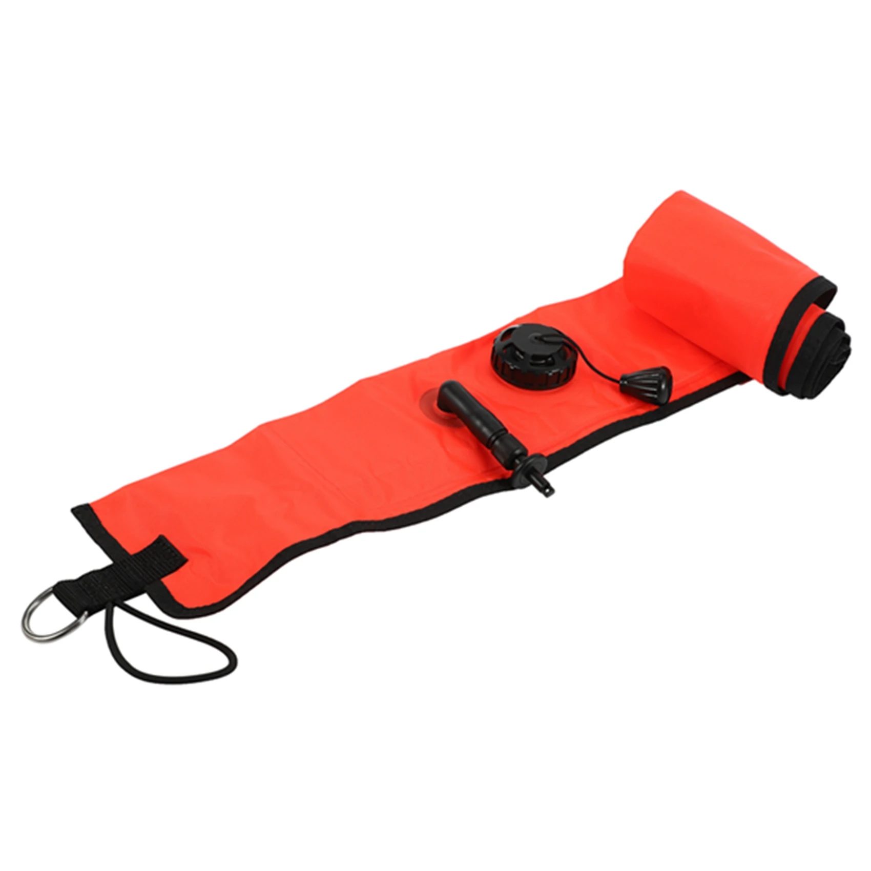 Подводное плавание с аквалангом длиной 1 м, надувной сигнальный маркерный буй, видимость поплавка, сигнальная трубка, Колбаса, красная Изображение 4