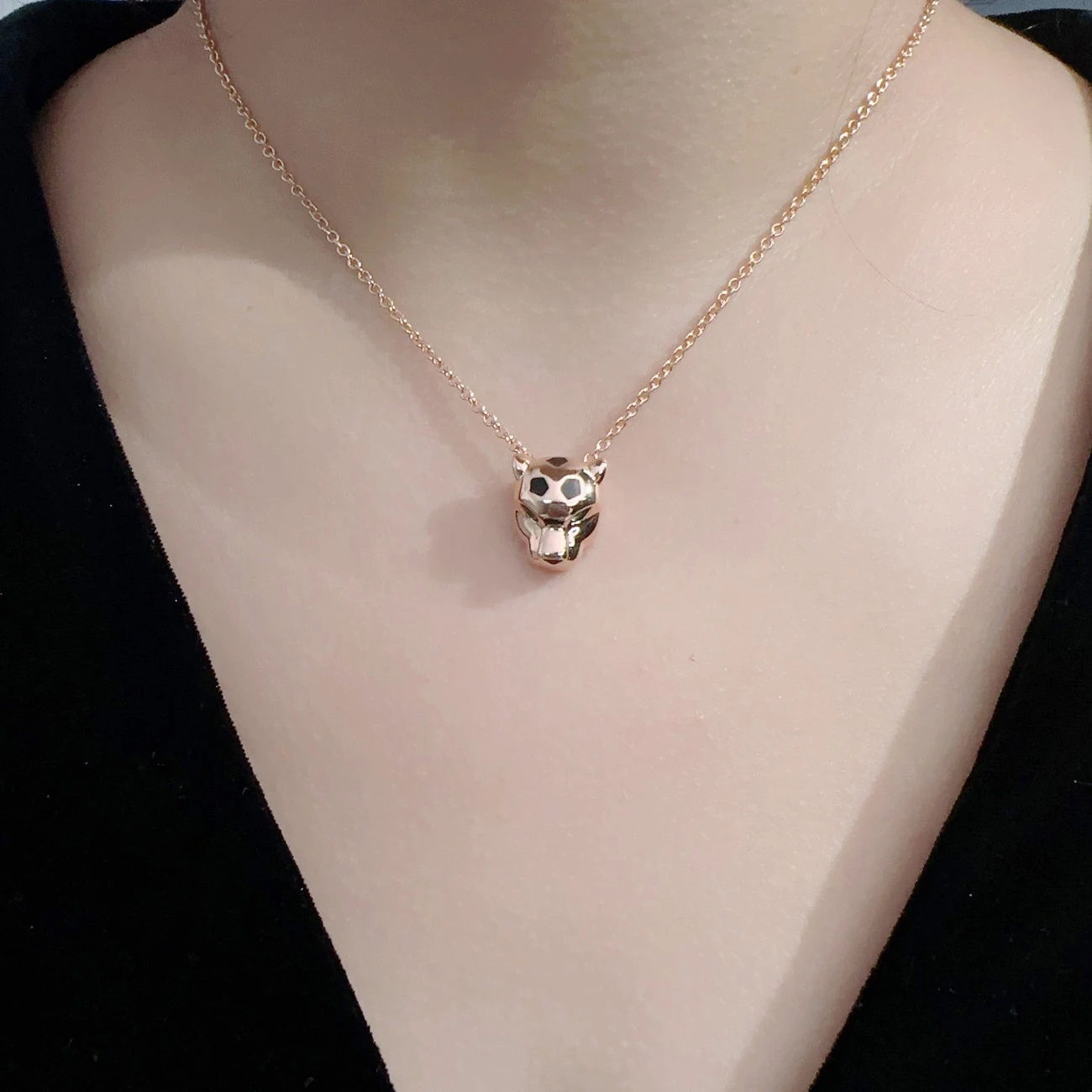 Высококачественное ожерелье из стерлингового серебра 925 пробы с подвеской в виде животного леопарда, персонализированный ювелирный подарок для женщин, подарок на День рождения Изображение 1