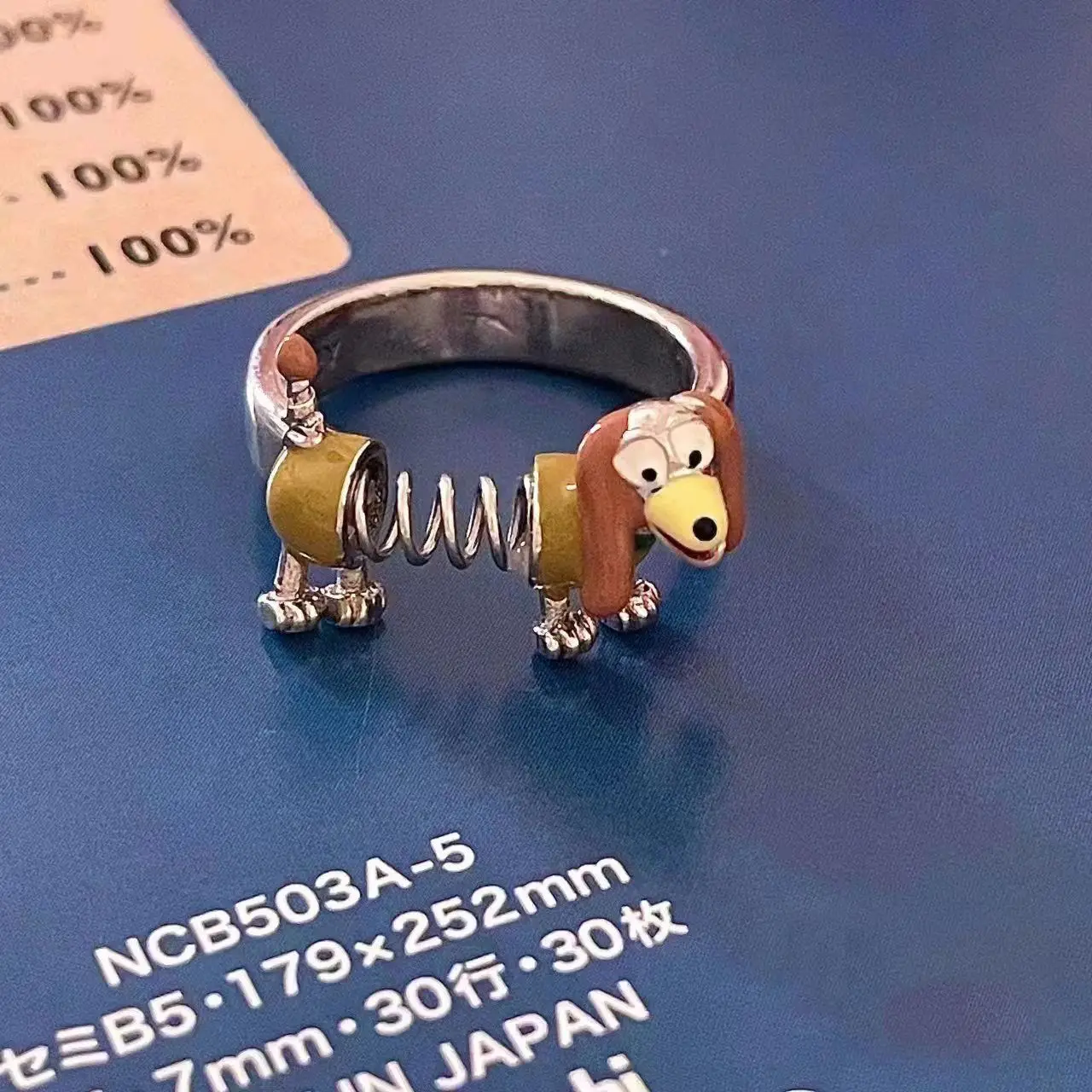 Пружинное кольцо для собаки, милое открывающее кольцо с рисунком из мультфильма высокой красоты Изображение 0