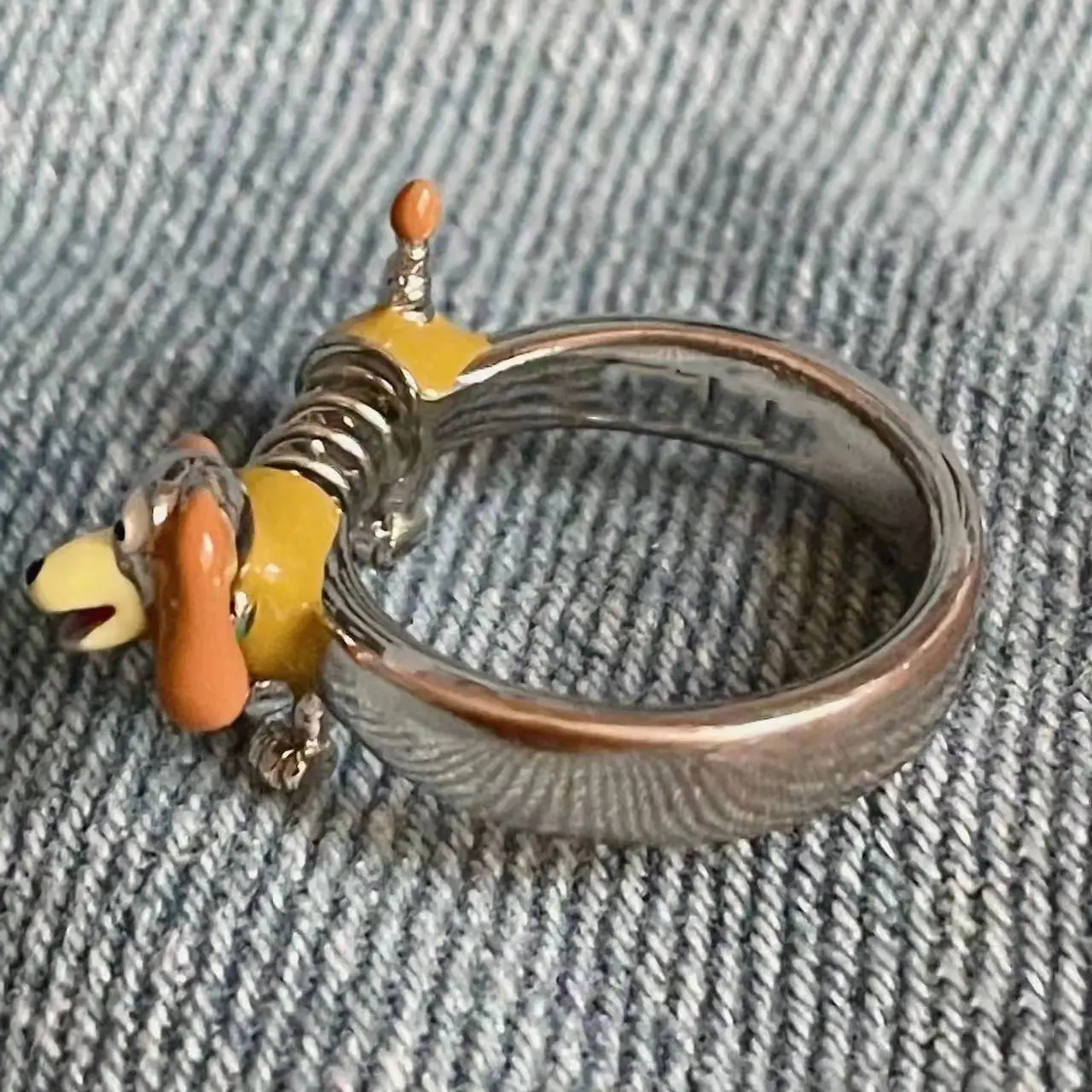 Пружинное кольцо для собаки, милое открывающее кольцо с рисунком из мультфильма высокой красоты Изображение 1