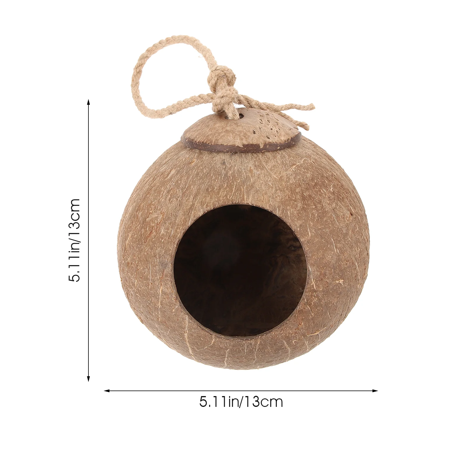Гнездо из скорлупы кокоса Натуральная Птица Подвесной Домик для попугая Птичья Клетка Декоративное Разведение кокосовых орехов Изображение 5