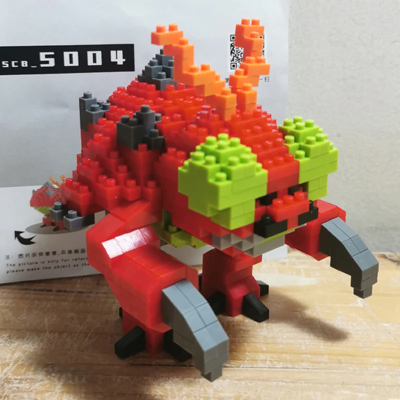 SC 5004 Аниме Digimon Tentomon Bettle Digital Monster Домашнее Животное DIY Мини Алмазные Блоки Кирпичи Строительная Игрушка Для Детей Без Коробки Изображение 1