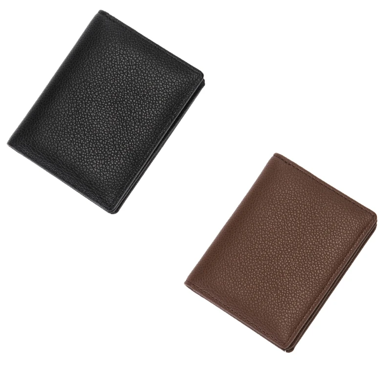 Кожаные короткие кошельки, многослойный держатель для карт, кошелек для карт карманного размера Изображение 0