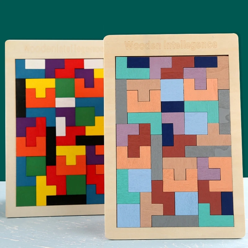 Детская геометрическая игрушка-блок, Деревянная головоломка, подходящая по форме игрушка в подарок для детского сада Изображение 0